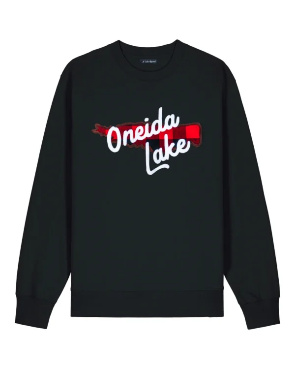 Black Oneida Lake Crewneck Sweatshirt