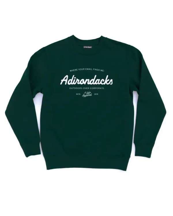 Adirondacks Outdoors Crewneck Sweatshirt Dark Green