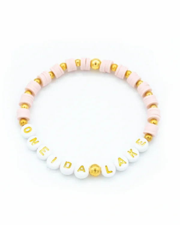 Pink Gold Personalized Lake Bracelet handmade