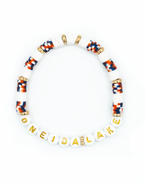 Personalized Patriotic Lake Bracelet with custom lake name