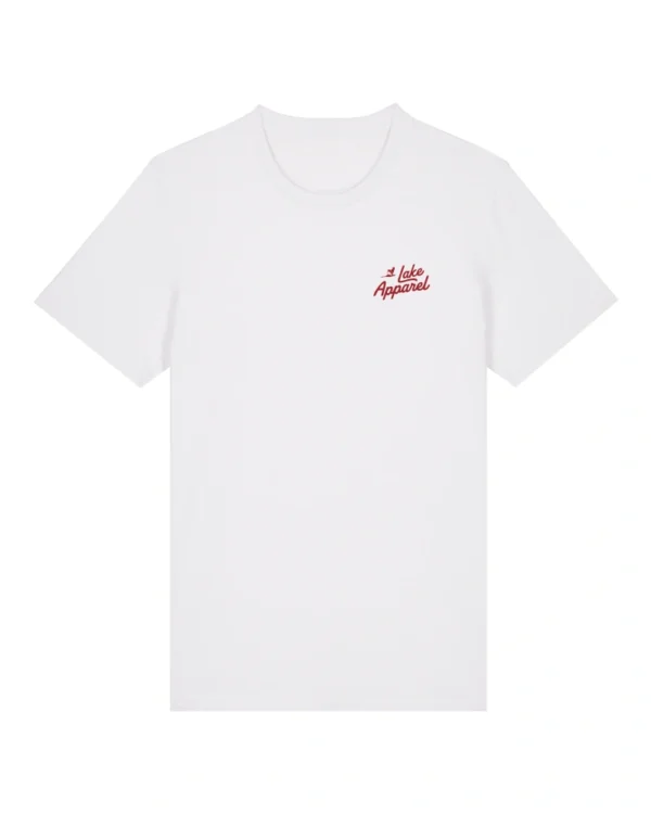 Lake Apparel front chest logo, patriotic lake life t-shirt